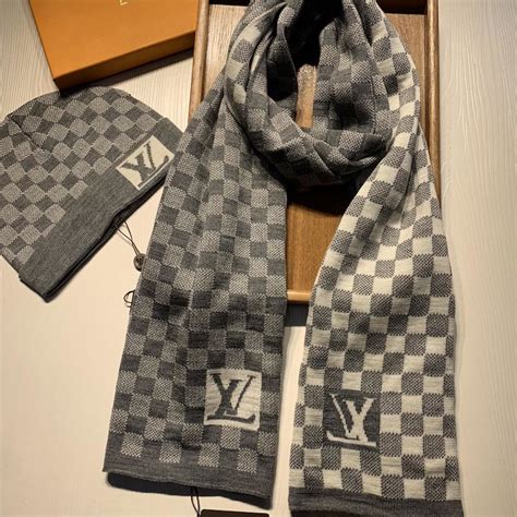 lv beanie and scarf|louis vuitton hat beanie.